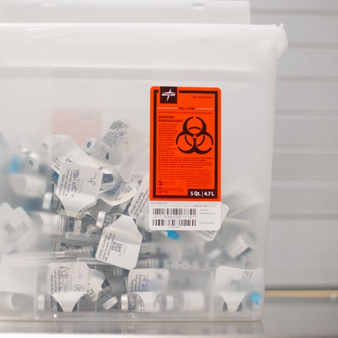 Stormont Vail employees administer doses of the CO