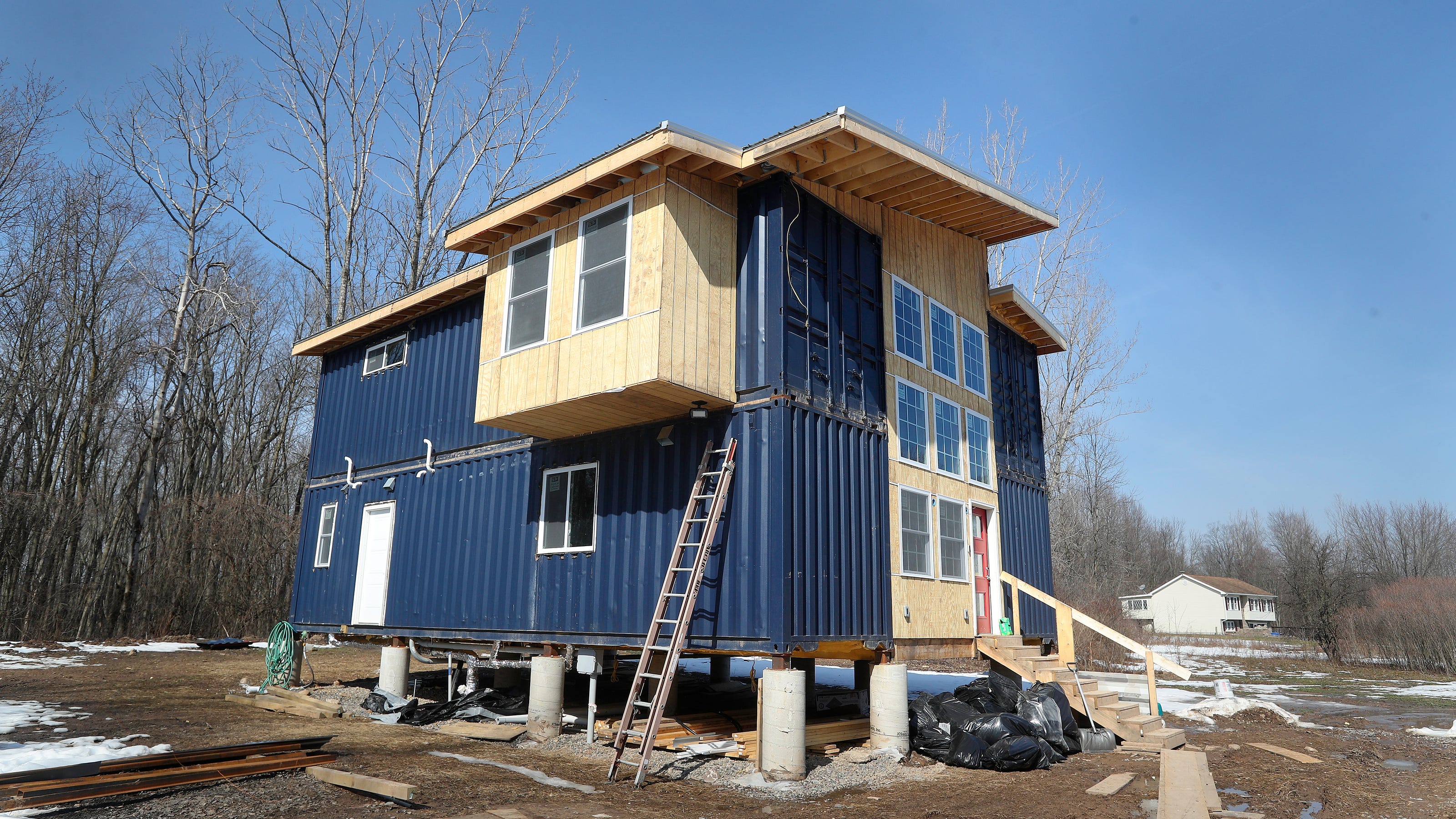 Off-Grid Living in a 5x 20ft Shipping Container Home - YouTube