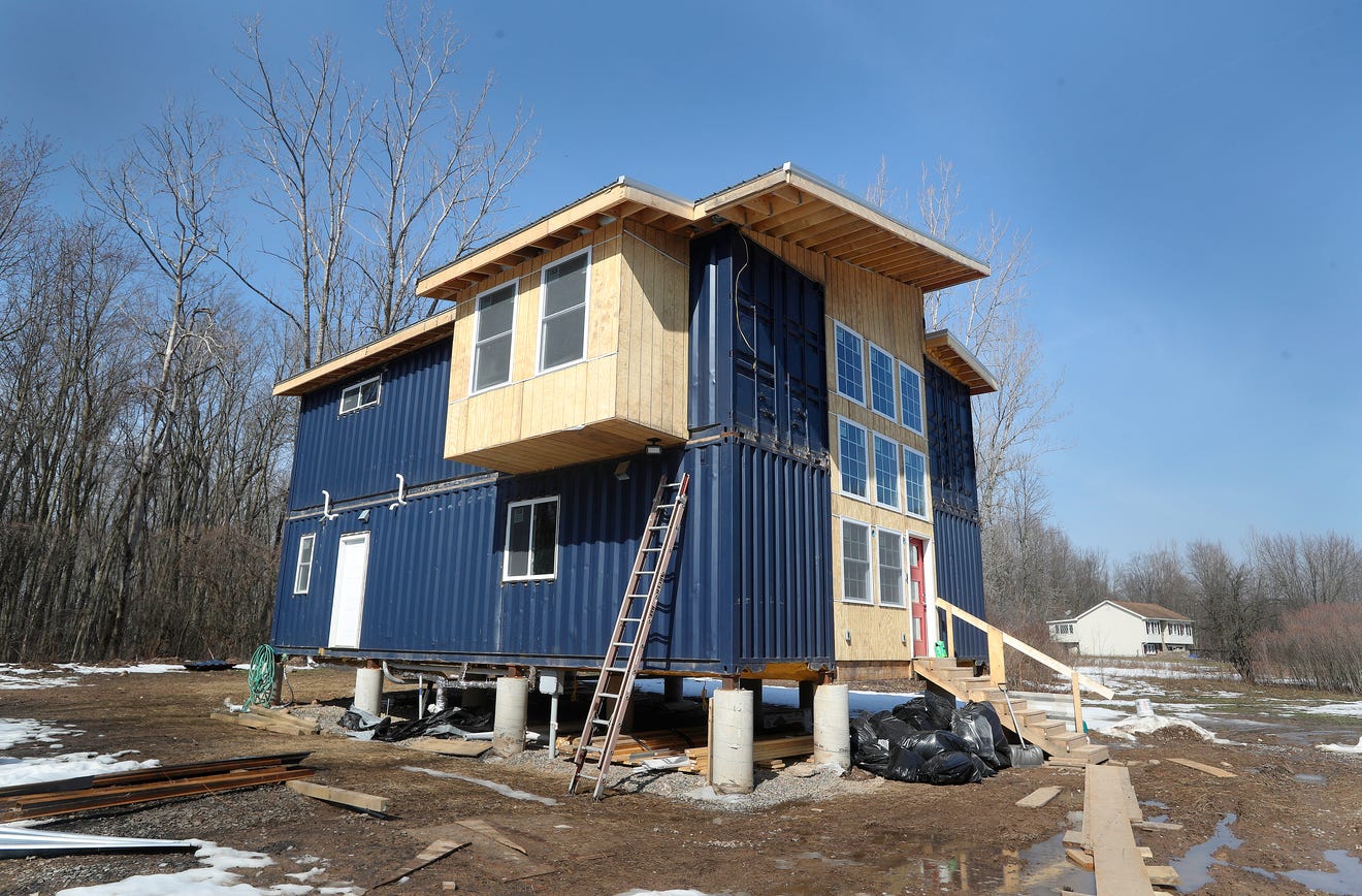 Shipping container home is labor of love for NY couple