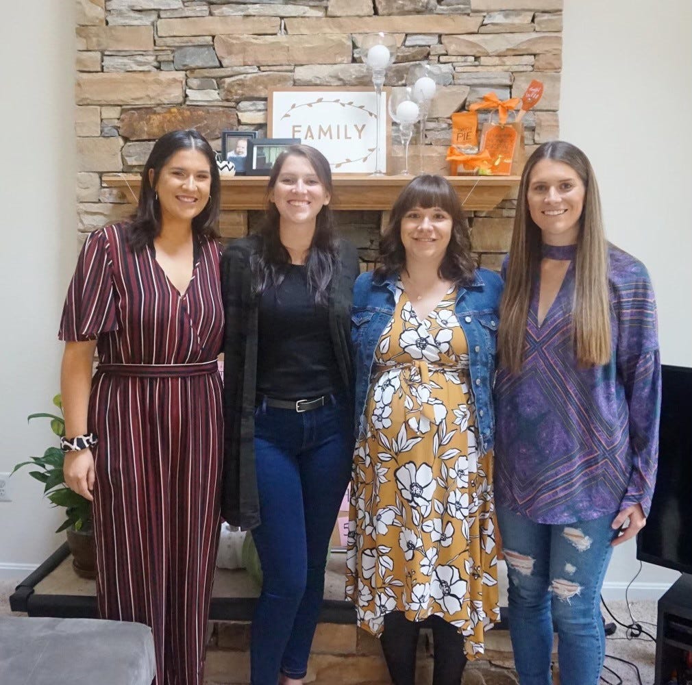 Kelly Shea, 25, far right with her sisters (from left to right) Brooke Shea, 22, Kristen Shea, 27, and Kara Rones, 32.