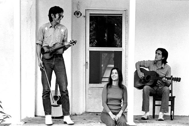 Townes Van Zandt, from left, Susanna Clark and Guy Clark, pictured here in the 1970s, are the subjects of the documentary "Without Getting Killed or Caught," co-directed by Tamara Saviano and Paul Whitfield.
