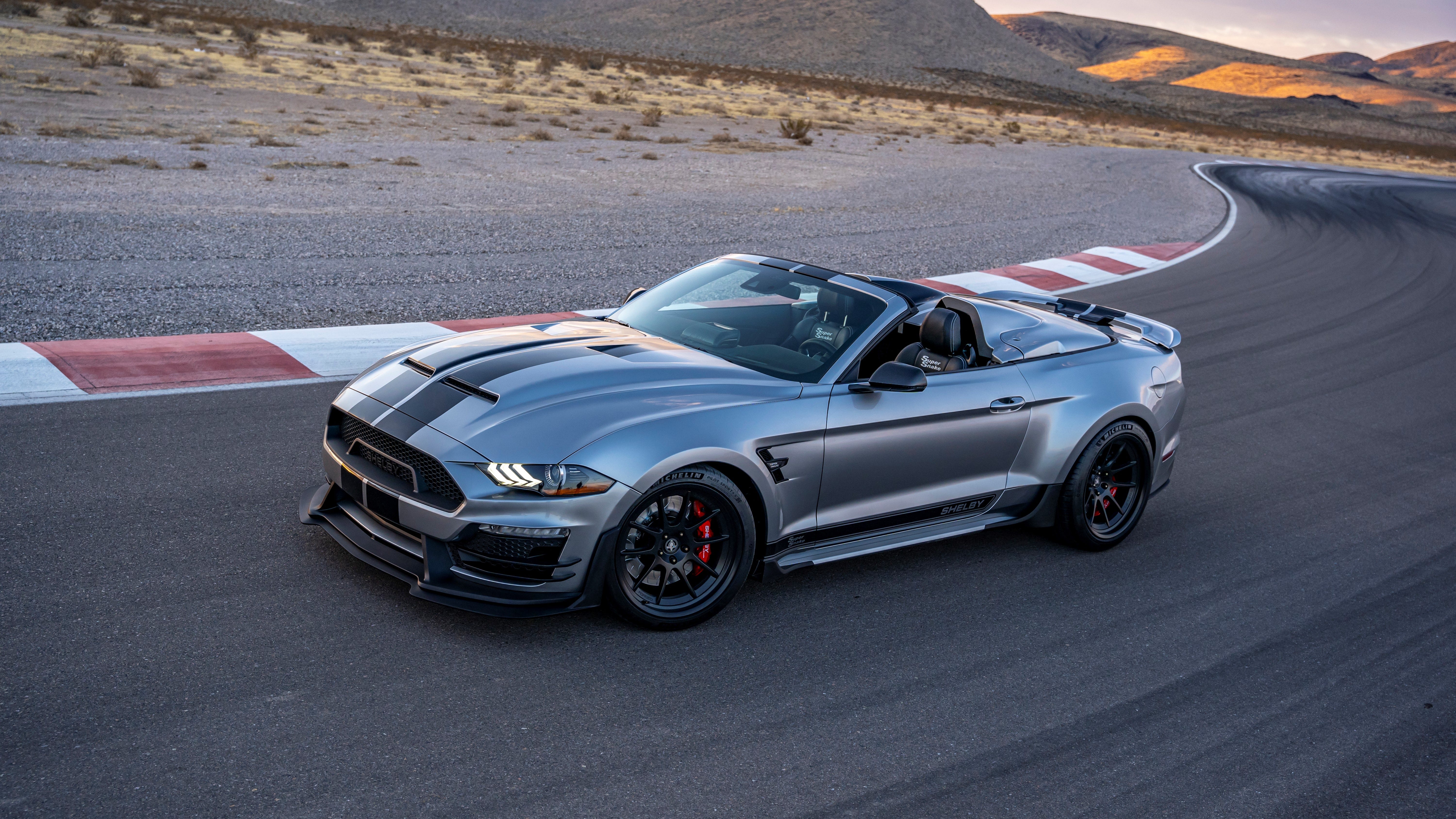 Carroll Shelby Signature Super Snake Cobra Gray/ Black Track Shirt Ford Mustang 