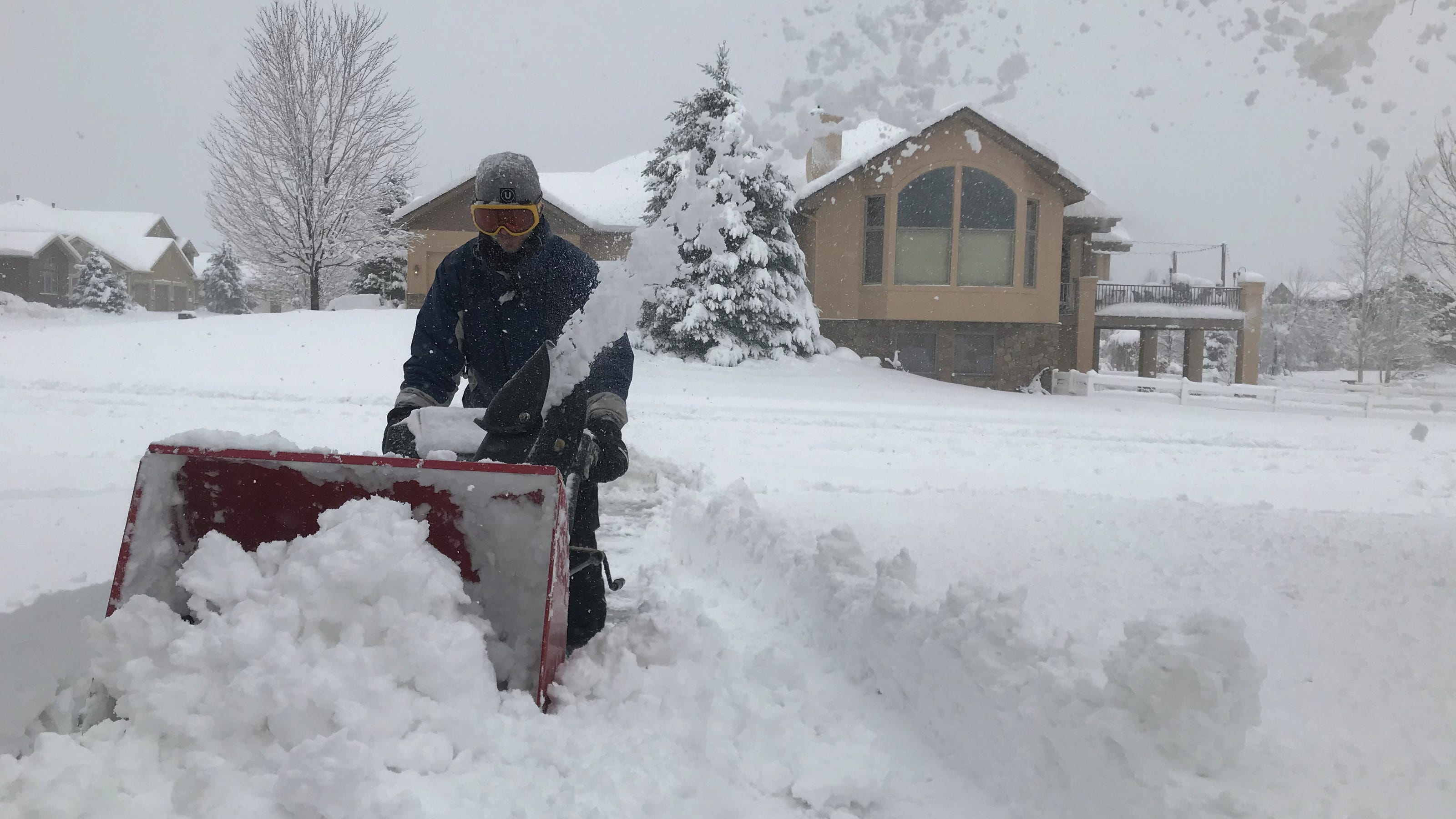 Snow Totals From Big Colorado Storm Piling Up In Fort Collins Sunday Snow Totals From Big Colorado Storm Piling Up In Fort Collins Sunday