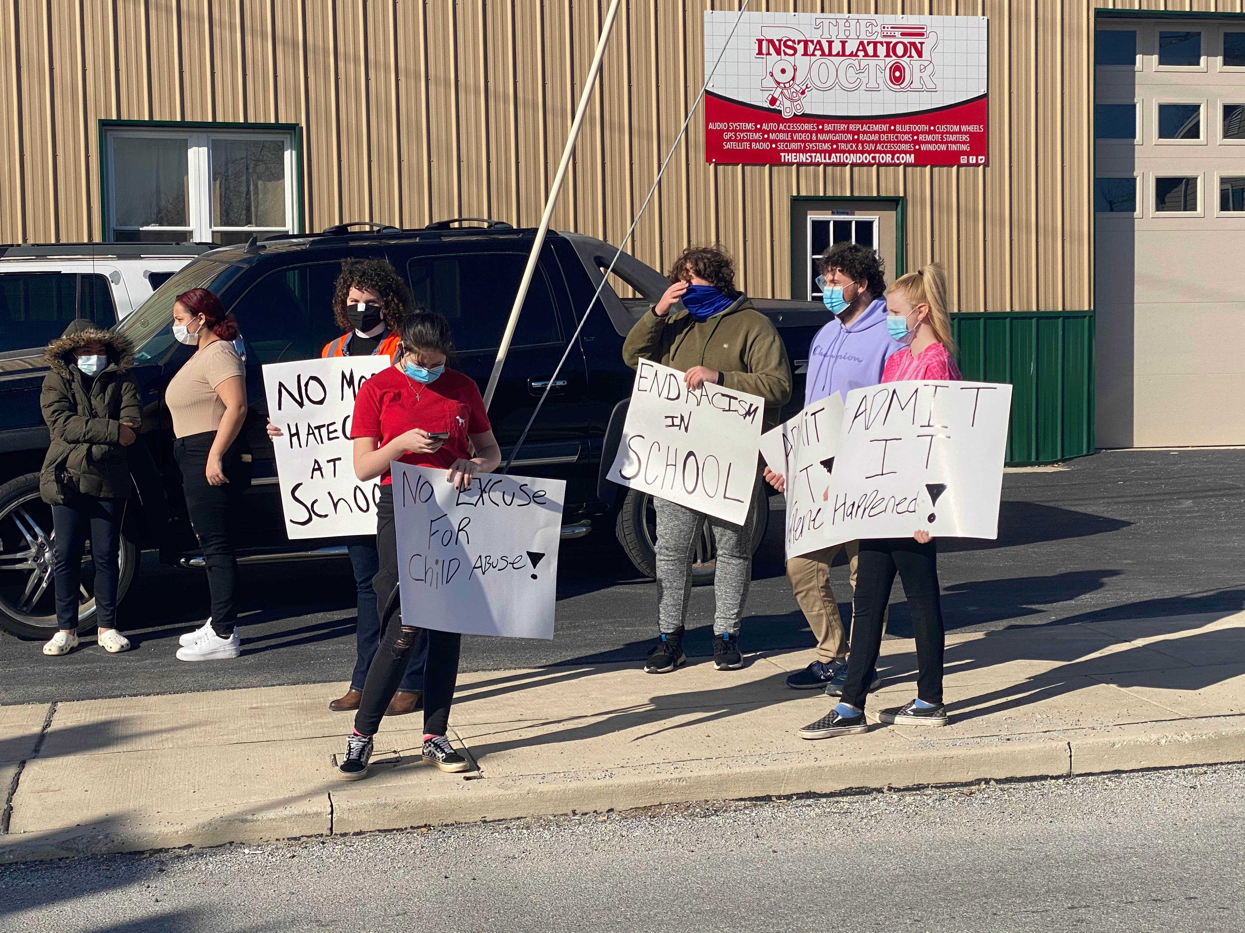 Protesters demand changes from Upper Adams School district for racism