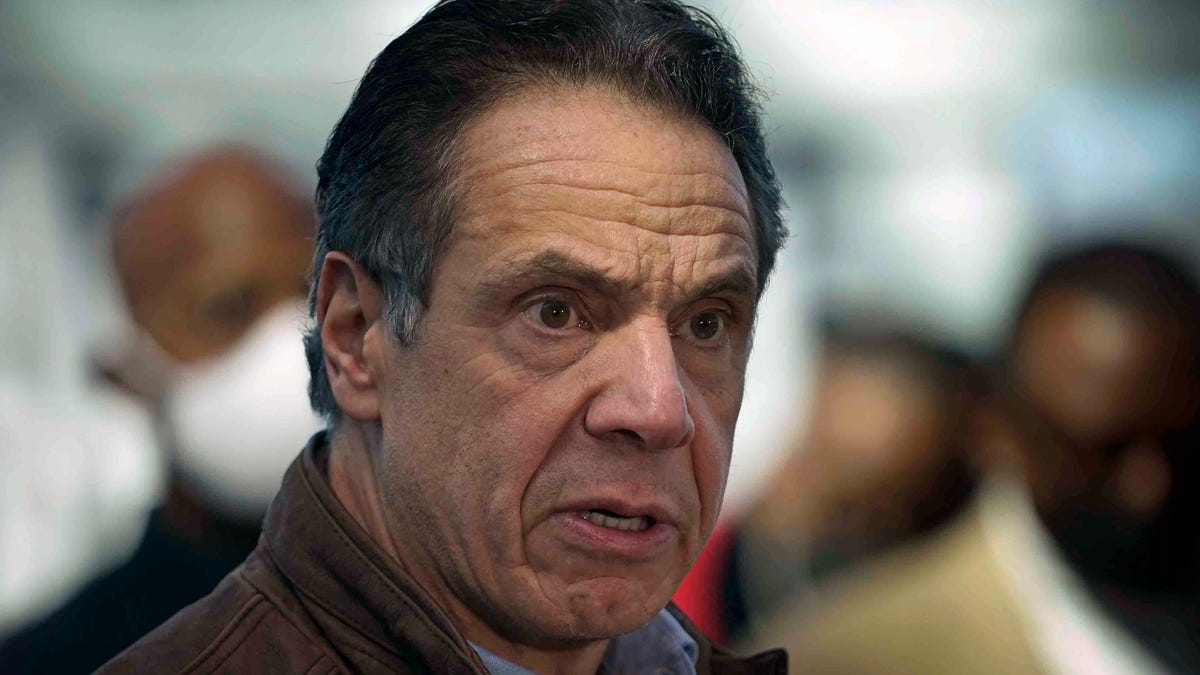 This Monday, March 8, 2021, file photo shows New York Gov. Andrew Cuomo speaking at a vaccination site in New York. A lawyer for Gov. Andrew Cuomo said Thursday that she reported a groping allegation made against him to local police after the woman involved declined to press charges herself.