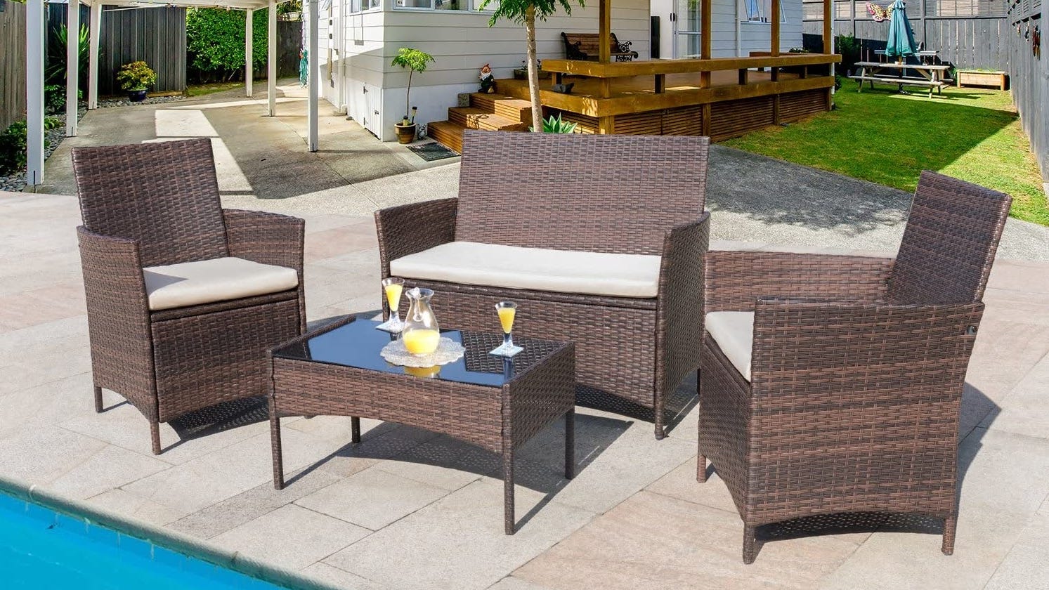 Patio furniture: Get this 4-piece seating set for just under $150