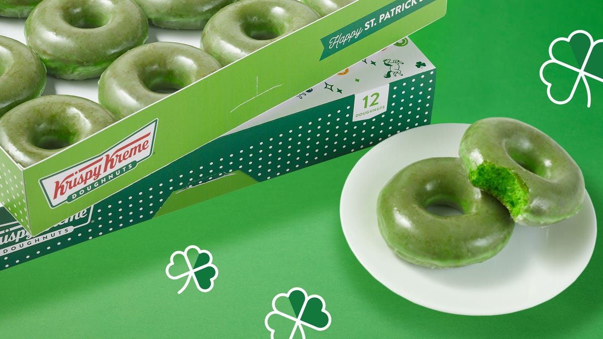 Krispy Kreme has special doughnuts for St. Patrick's Day.