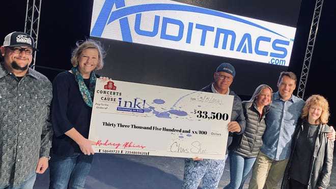 The Concerts for a Cause event held on March 5 at Tringali Barn in St. Augustine featuring musician Rodney Atkins raised $33,500 for INK! which provides the tools and resources for teachers to help all local students reach their full potential.