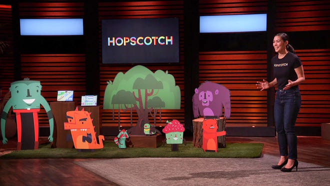 Samantha John appears on Shark Tank presenting her fun educational app designed to help kids learn to code.
