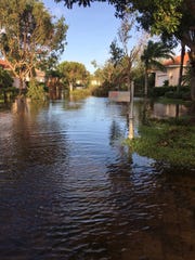 Flood waters left in the wake of Hurricane Irma in 2017 filled the roads of the Fairwinds homeowners Association next to the Bonita Springs Golf and Country Club.