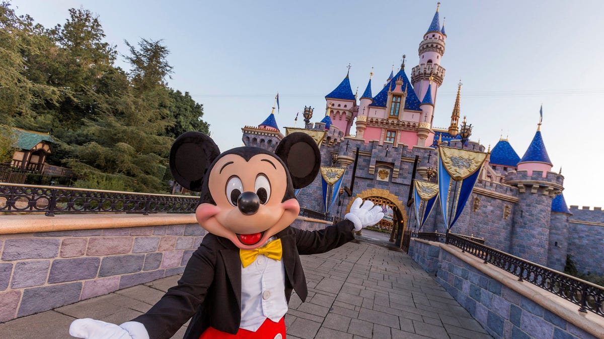 Characters like Mickey Mouse will be available, but at a safe distance, when Disneyland reopens April 30.