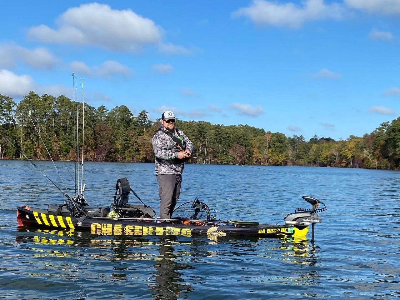 Baab Augustan faring well on new kayak bass fishing tour