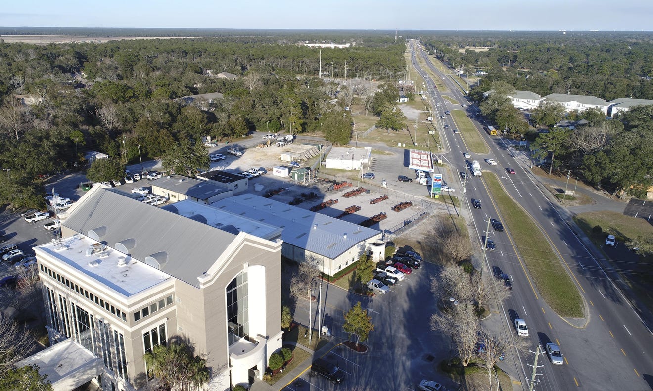 Okaloosa County, Florida water and sewer field offices to stand next to