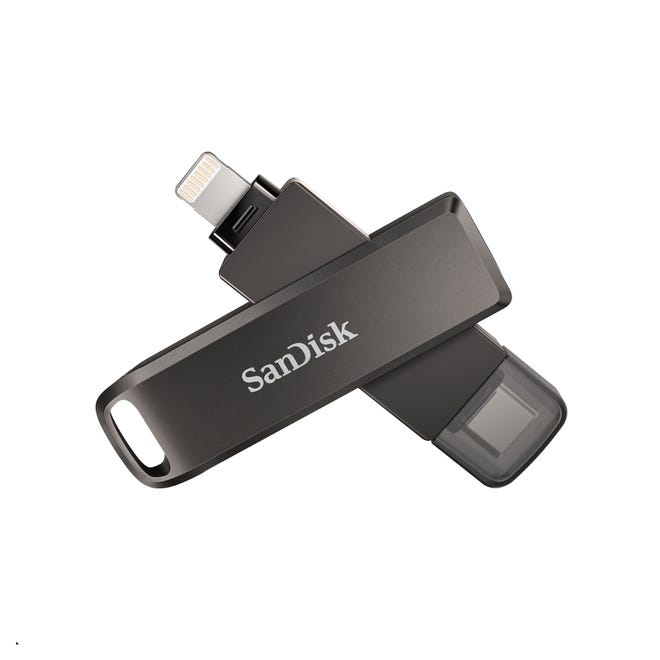 SanDisk: If you lost your iPhone today, what would happen to all those irreplaceable photos and home videos you've captured? This SanDisk solution backs up all your memories onto a USB thumb drive – via the Lightning connector – which you can then insert into a PC or Mac for viewing and safekeeping.