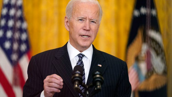 President Joe Biden on March 18, 2021, in Washingt