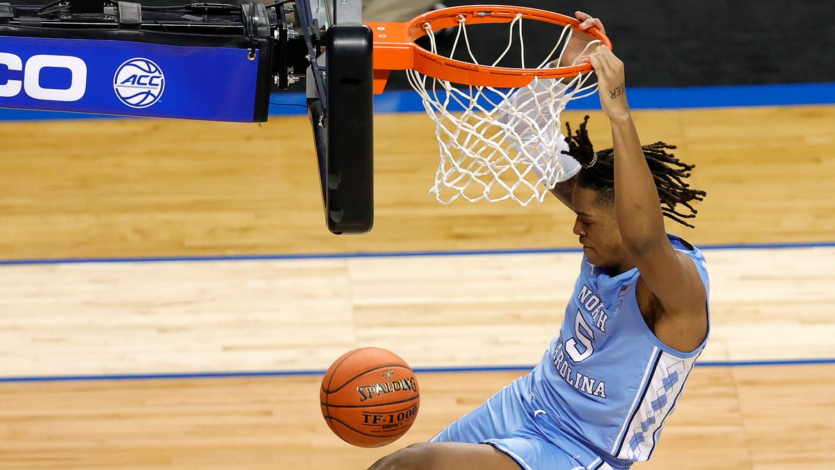Armando Bacot and No. 8 North Carolina will take on No. 9 Wisconsin in the first round Friday.