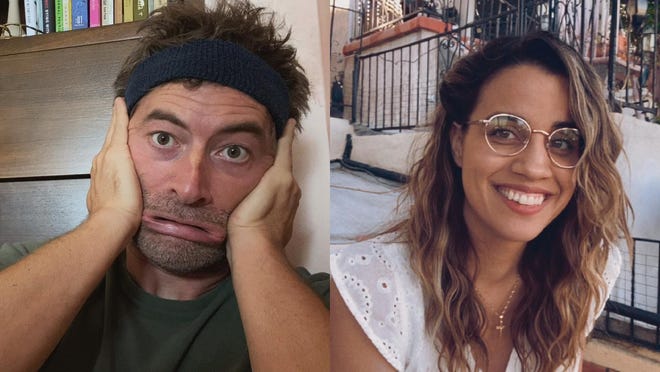 Adam (Mark Duplass) gets to know his Spanish teacher Cariño (Natalie Morales) over video chat in "Language Lessons."
