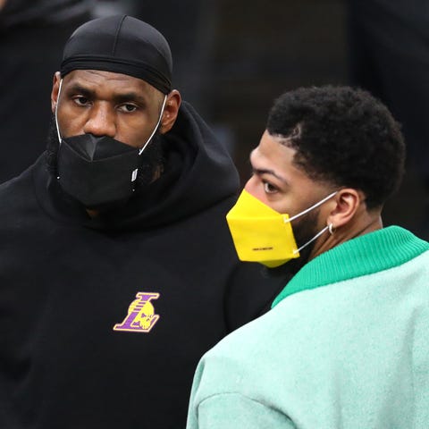 LeBron James has joined Anthony Davis on the sidel