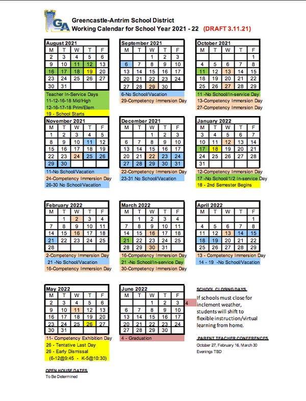 greencastle-antrim-school-calendar-adopted-for-2021-22
