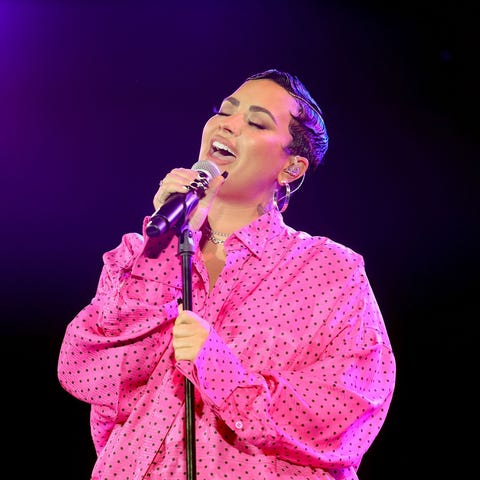 Demi Lovato performs onstage during the Los Angele