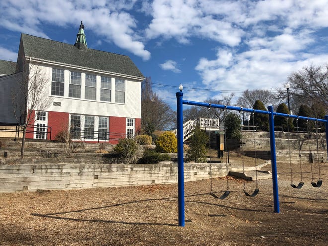 The playground outside the Centerville Recreation Building will be replaced with one that is compliant with the Americans with Disabilities Act. [Marina Davalos/Barnstable Patriot]
