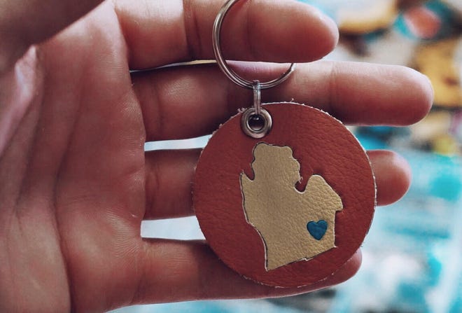 Leather key chains, like those made by Mend on the Move, will be the kind of product the Detroit nonprofit will make with thousands of dollars in car seat leather donated by Ford Motor Co. Sales of leather goods will benefit survivors of abuse.