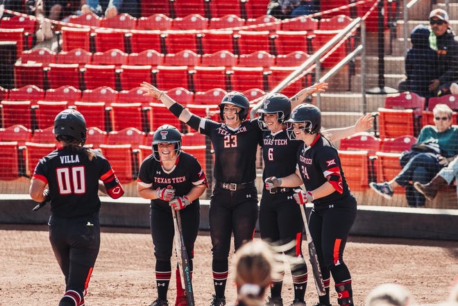 Arriana Villa (00) and the Texas Tech softball team open play in the Big 12 tournament on Thursday in Oklahoma City. No. 6 Tech faces No. 3 seed Texas in a first-round game at 6 p.m.