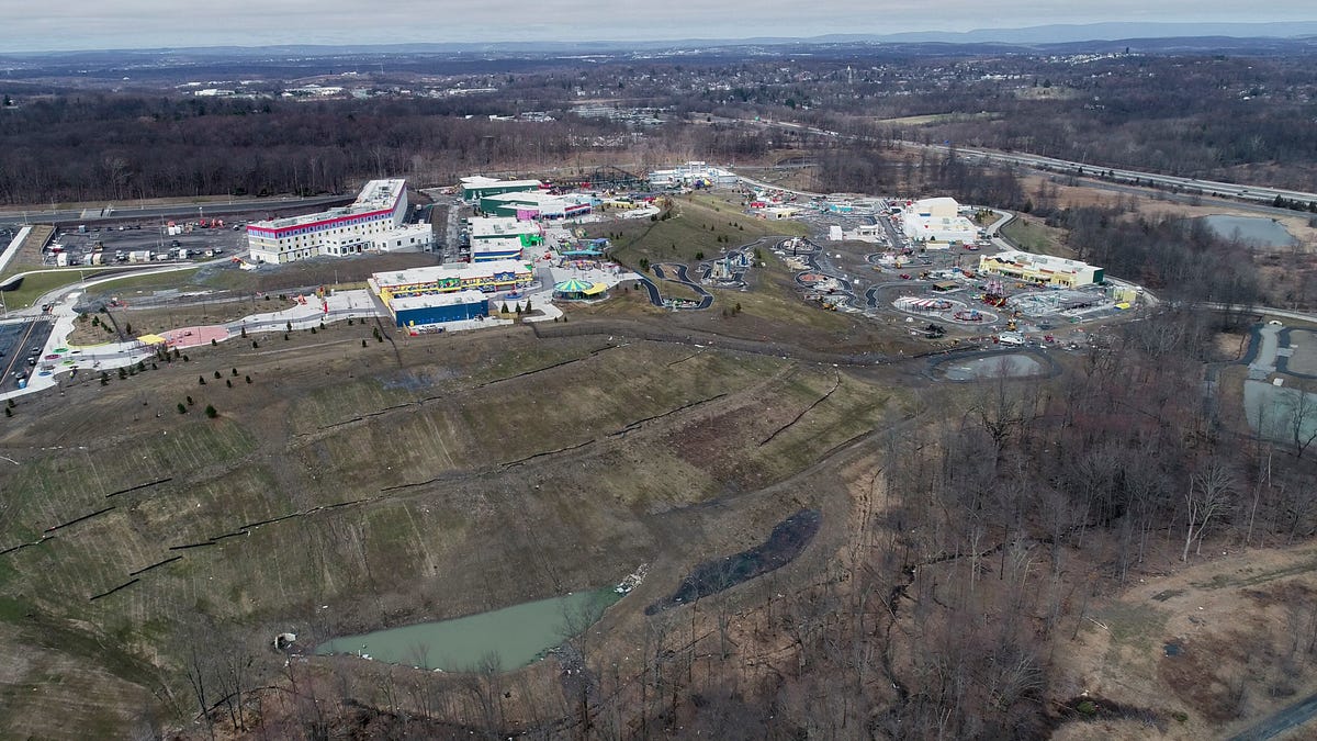 Drone image of LegoLand in Goshen on Thursday, March 25, 2021.