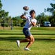 Mountain Ridge freshman wide receiver Deric English catches the ball during a drill on May 12, 2020 in Glendale.