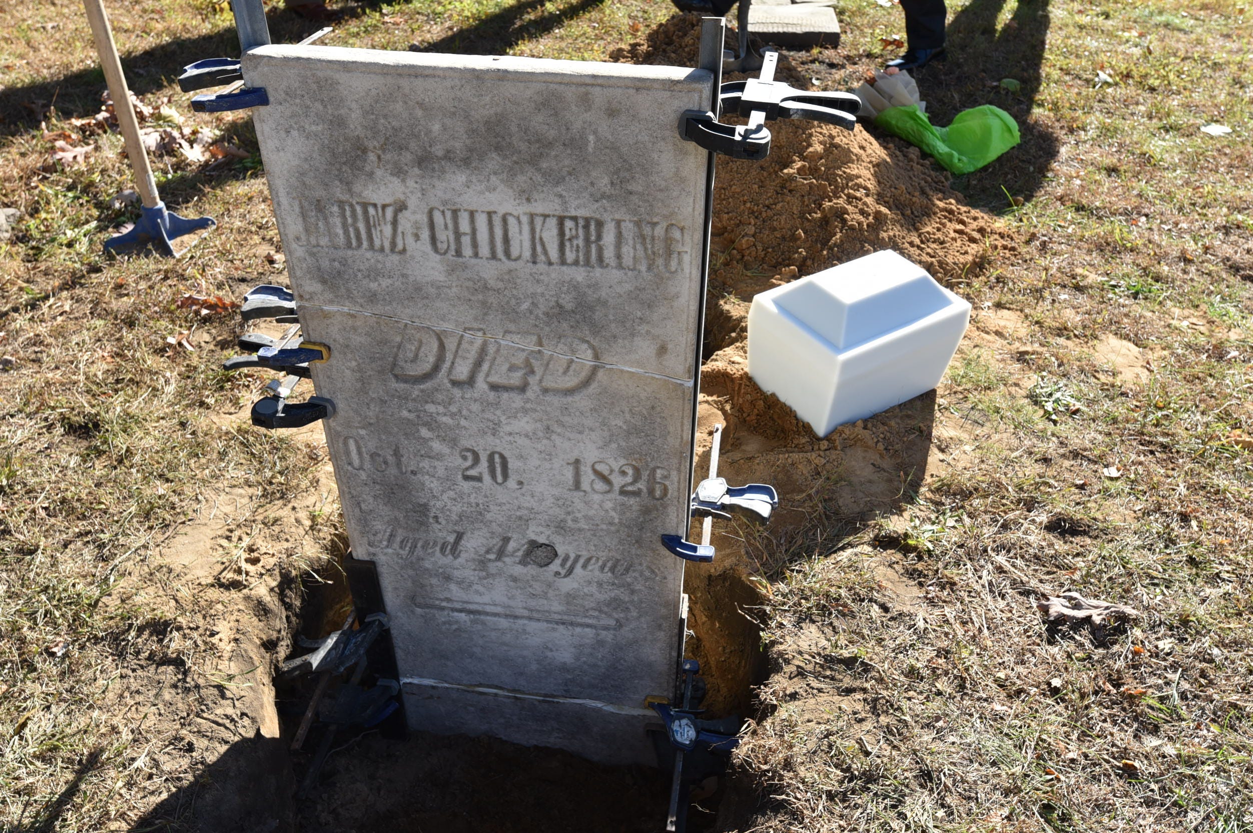 Project to restore grave markers at Memorial Place nears completion