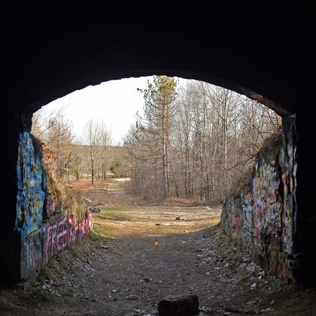 RUTLAND  - A view from the interior of a large building on the property known as the prison camps on Thursday, March 25, 2021.