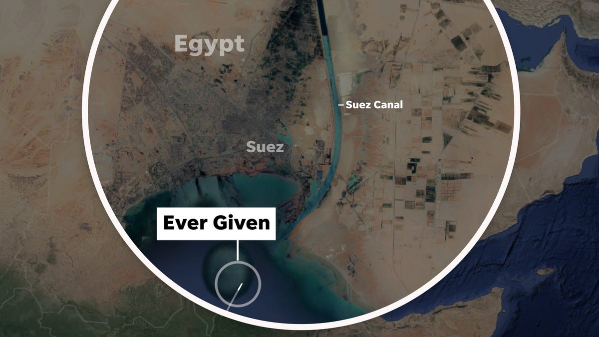 How did Evergreen's ship get stuck in the Suez Canal?