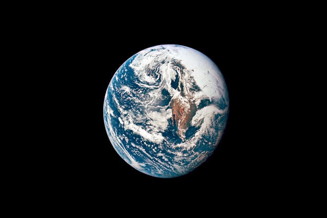 This May 18, 1969, photo shows Earth as photographed from the Apollo 10 spacecraft during its journey toward the moon. Earth Day is Thursday April 22, 2021.