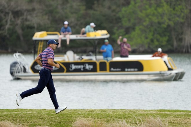 Spain's Sergio Garcia runs up the No. 14 fairway during a round of 16 match at the Dell Match Play championship tournament in 2021 at Austin Country Club. Garcia, now a member of the LIV Tour, spends most of his year in Austin these days.