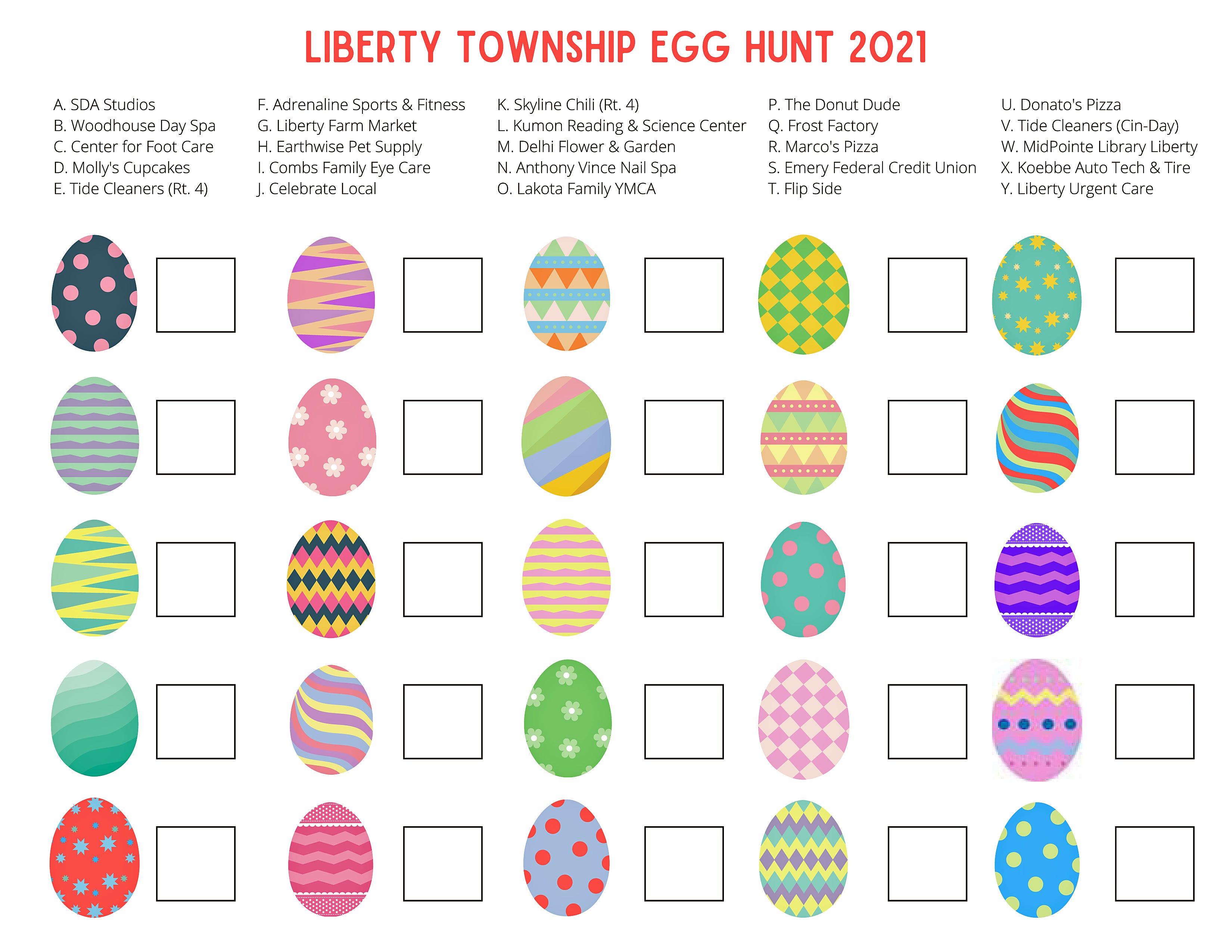 Liberty Township Sponsors A Traveling Easter Egg Hunt Due To Covid 19 Restrictions