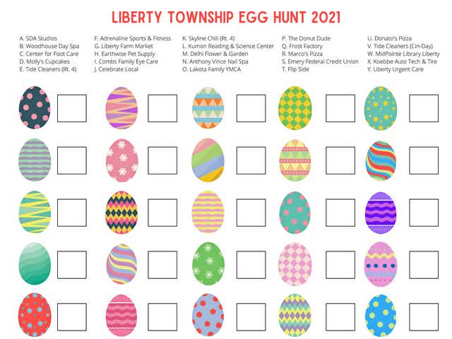Liberty Township Sponsors A Traveling Easter Egg Hunt Due To Covid 19 Restrictions