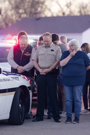 A vigil for fallen Washington County Deputy Kyle Davis was held March 26 at Copan High School.