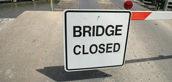 Galliano Pontoon Bridge Closed Until 2 P M
