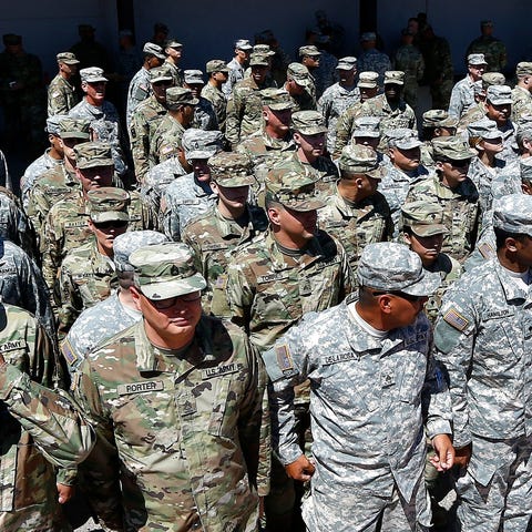 Arizona National Guard soldiers on April 9, 2018, 