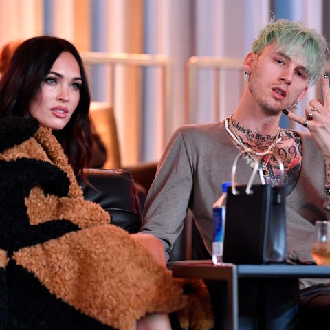 Machine Gun Kelly and Megan Fox are seen in attend