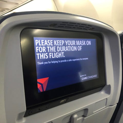 Seatback video screens on Delta Air Lines planes r