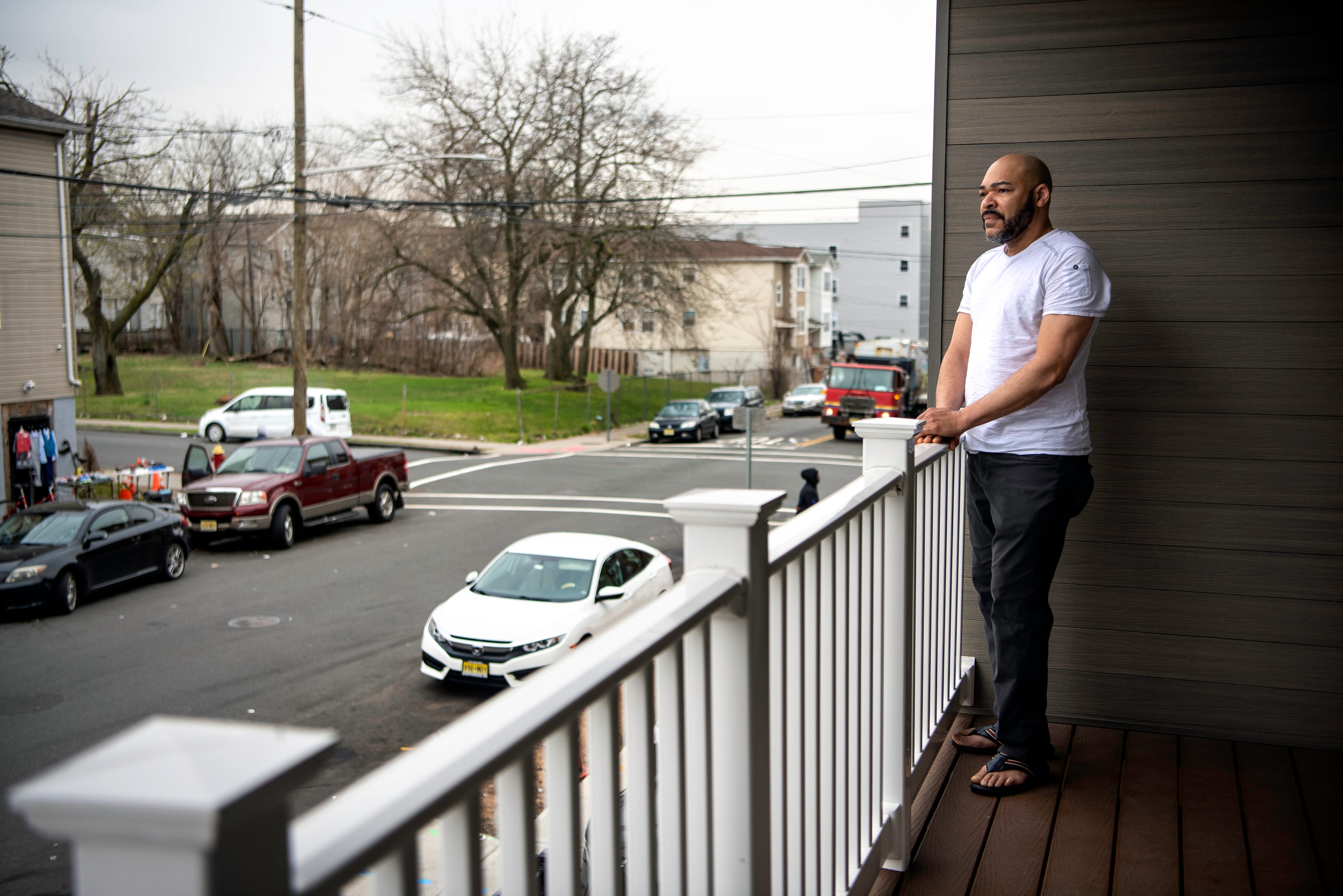 Andres Diaz takes in the view of Hamilton Ave.