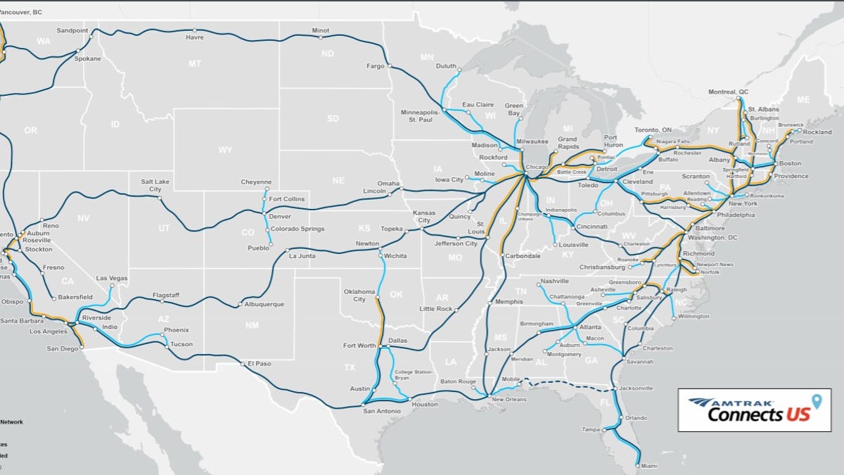 New proposed Amtrak route to Greenville to Charlotte, Atlanta