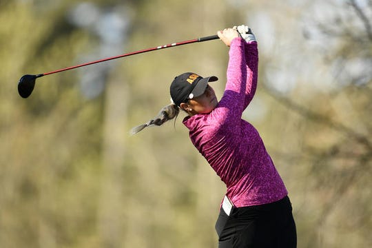 Olivia Mehaffey, a four-time All-American at Arizona State, shot a second-round 69 at the Augusta National Women's Amateur on Thursday.