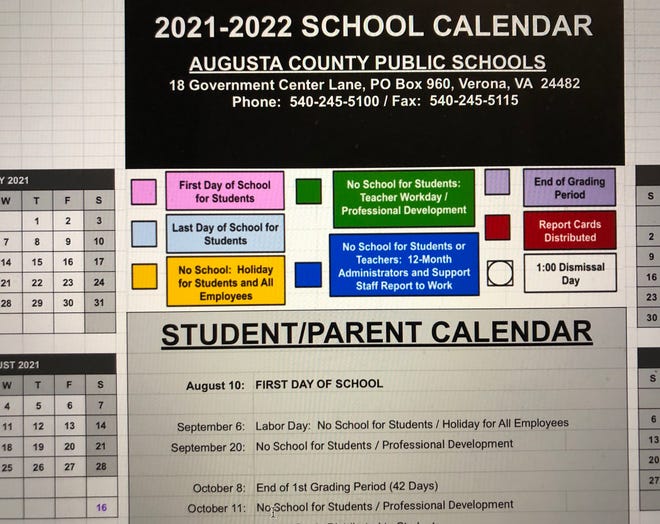 Augusta County School Board Approves Next Year S School Calendar 2022 Virginia General Assembly Calendar