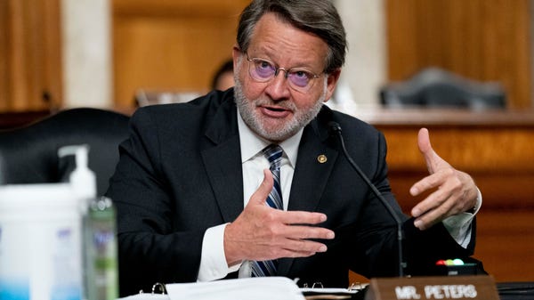 Sen. Gary Peters, D-Mich., speaks at a hearing on 