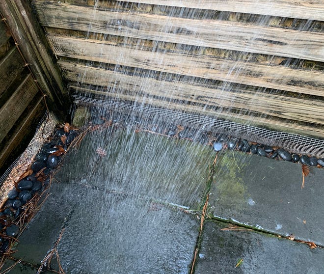 Seductive pull of the outside shower.