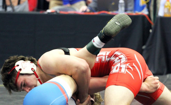 Constantine's Isaac Hall finished second at the state finals in the 189-pound weight class.