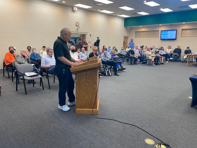 Former Milton City Councilman George Jordan speaks Monday, April 5, 2021, at a Milton City Council meeting, claiming the city has a hostile work environment.