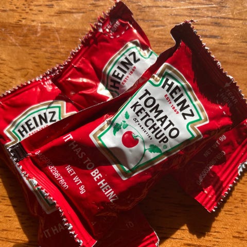 There's a shortage of Heinz tomato ketchup package